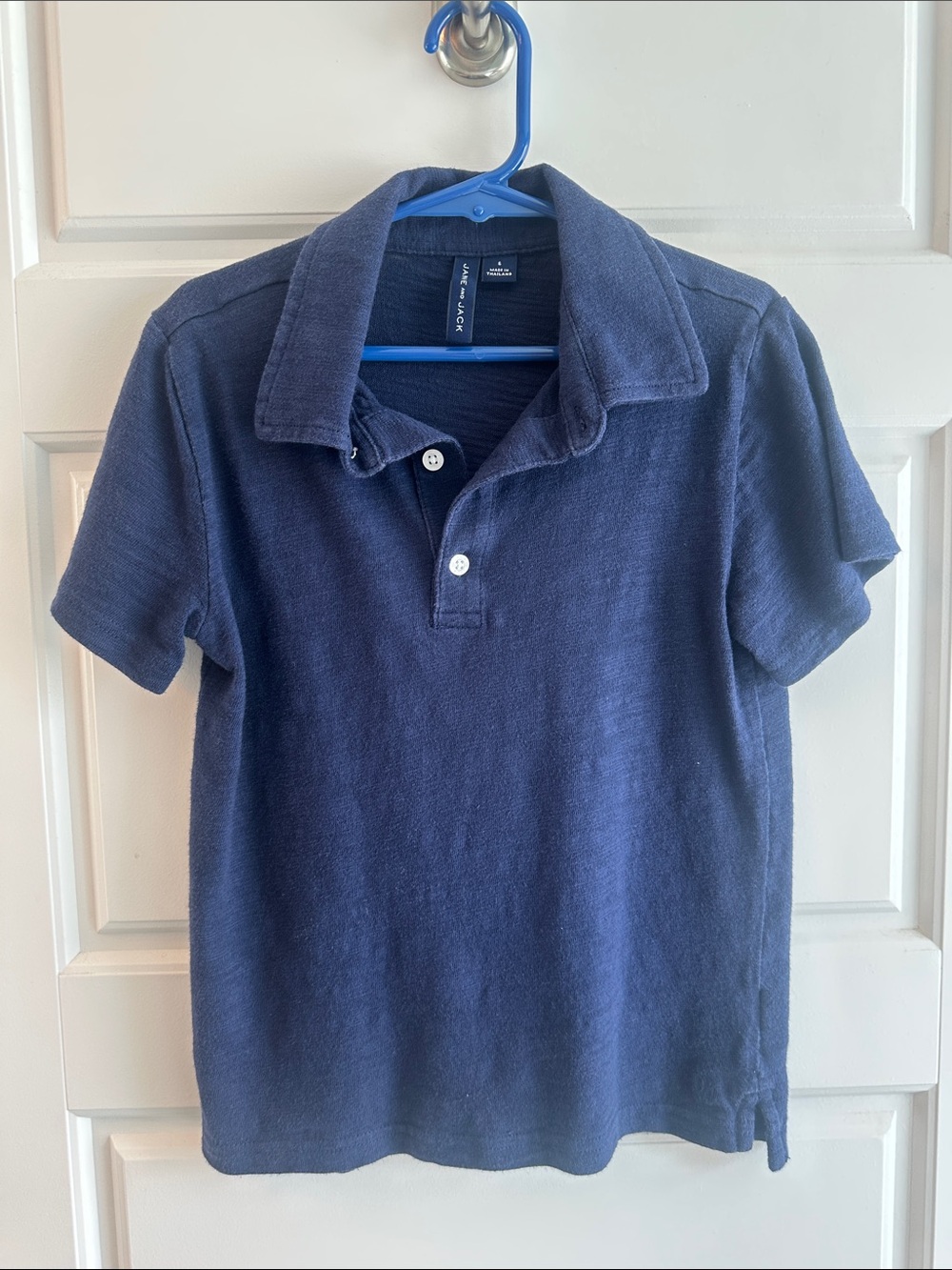 Janie and Jack Navy Blue Slub Classic Polo